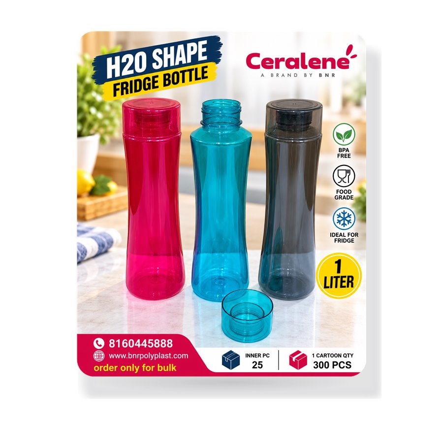 PLASTIC H2O  SHAPE FRIDGE BOTTEL