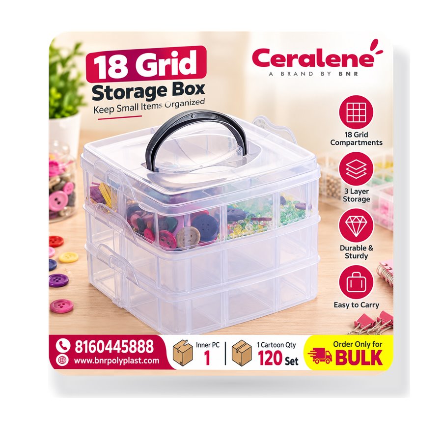 Storage Box (3 Tire 18 Grid)