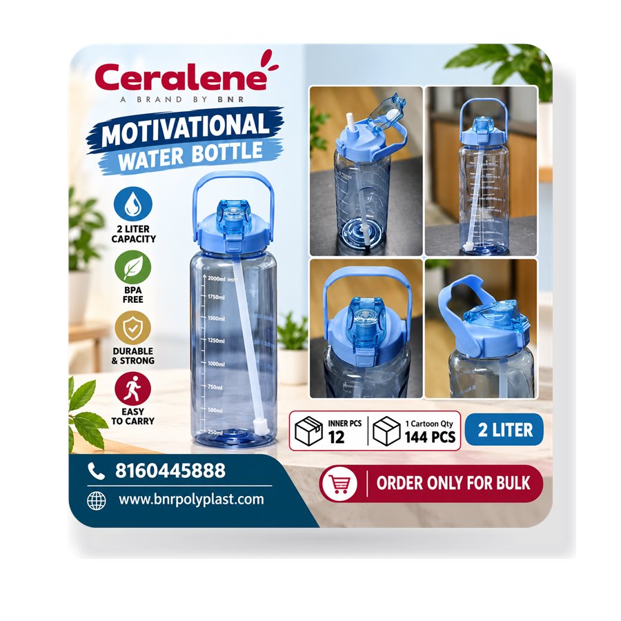 Motivational 2 liter Fridge Bottel